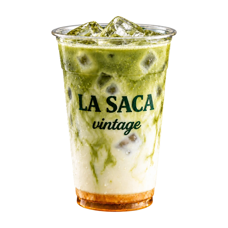 Iced Matcha Latte de caramelo