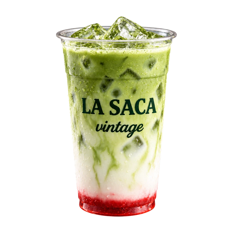 Iced Matcha Latte de fresa