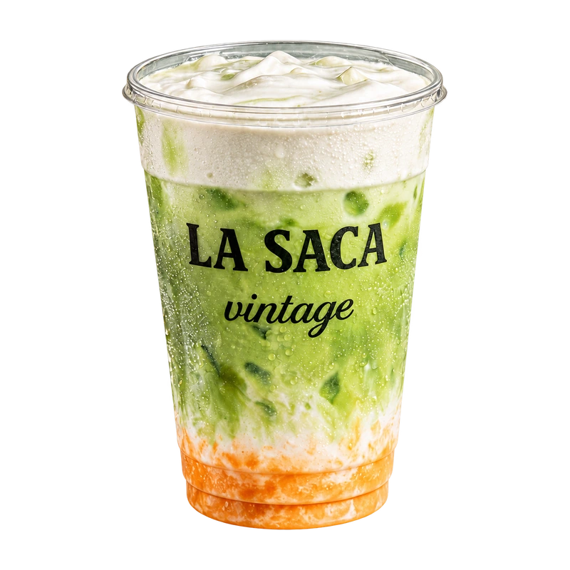 Iced Matcha de melocotón