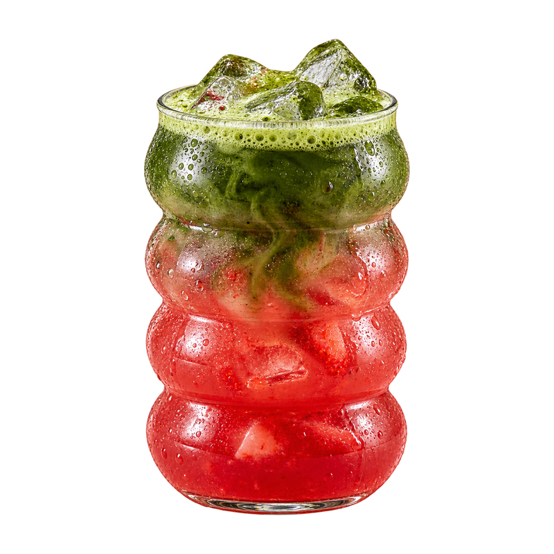 Matcha con limonada de fresa