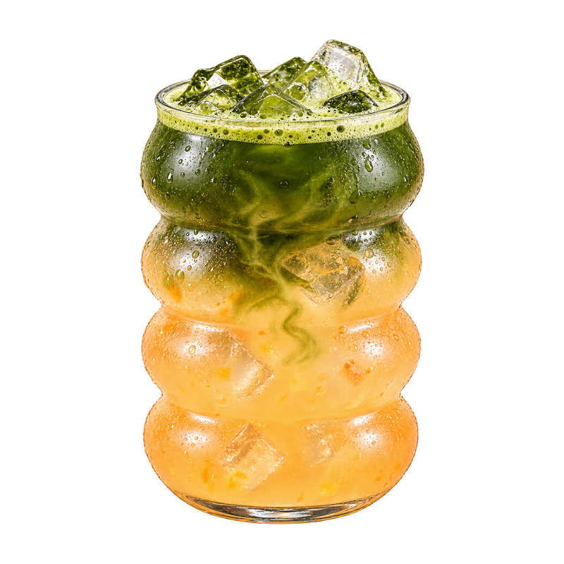 Matcha con limonada de melocotón