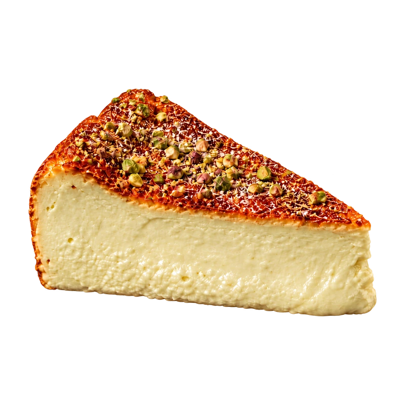 Tarta de queso de pistacho